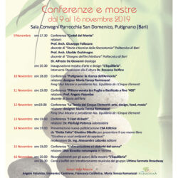 Locandina Rassegna Eventi 9- 16 Novembre 2019